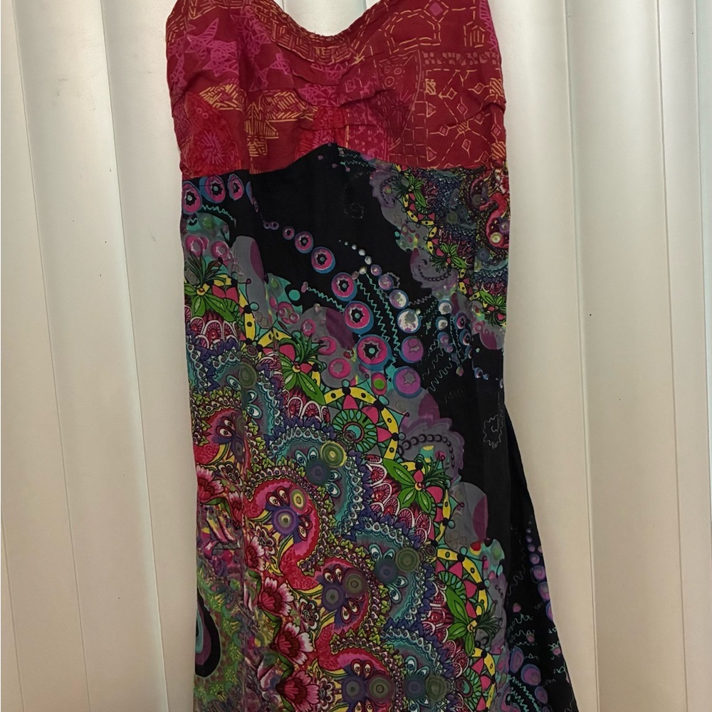 Vibrant Strapless Maxi Dress